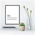 Picture of Quote Gin Question _GroupedProduct_Rectangle_Portrait_Canvas_Framed_