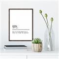Picture of Quote Gin Question _GroupedProduct_Rectangle_Portrait_Canvas_Framed_
