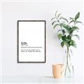 Picture of Quote Gin Question _GroupedProduct_Rectangle_Portrait_Canvas_Framed_