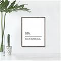 Picture of Quote Gin Question _GroupedProduct_Rectangle_Portrait_Canvas_Framed_