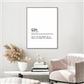 Picture of Quote Gin Question _GroupedProduct_Rectangle_Portrait_Canvas_Framed_