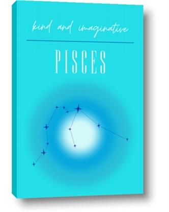 Picture of Pisces Zodiac Print Art