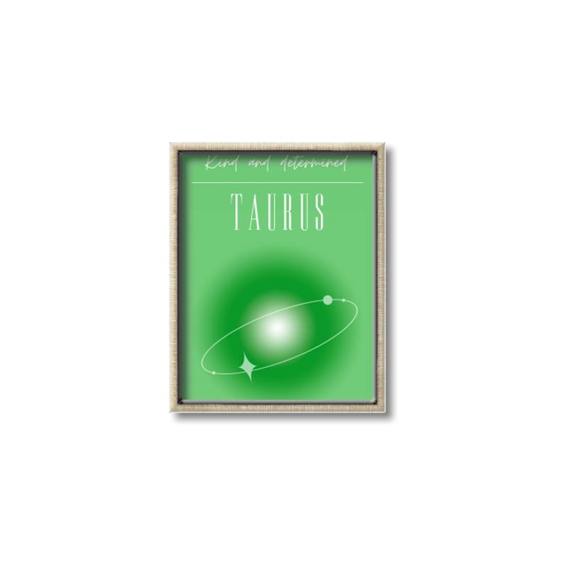 Picture of Taurus Zodiac Print Art _GroupedProduct_Rectangle_Portrait_Canvas_Framed_