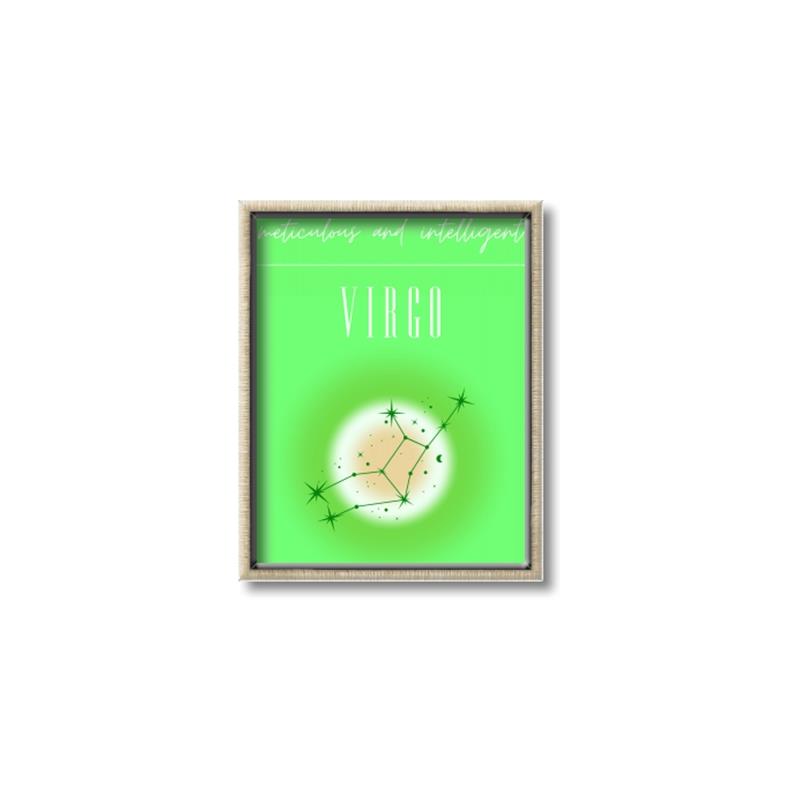 Picture of Virgo Zodiac Print Art _GroupedProduct_Rectangle_Portrait_Canvas_Framed_