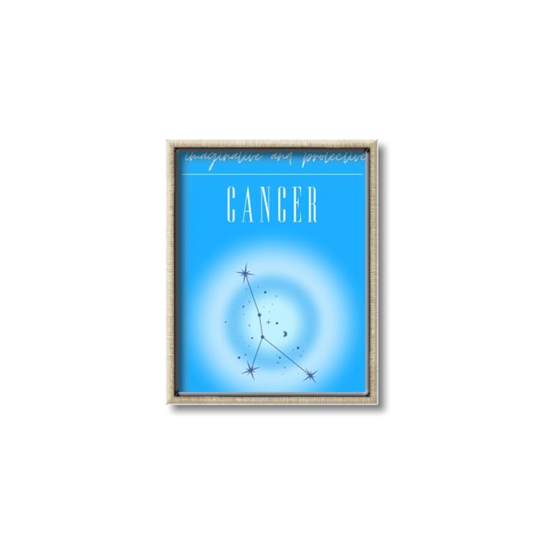 Picture of Cancer Zodiac Print Art _GroupedProduct_Rectangle_Portrait_Canvas_Framed_