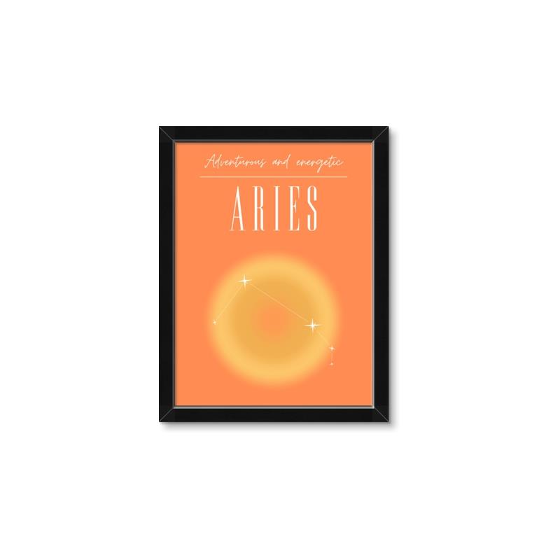 Picture of Aries Zodiac Print Art _GroupedProduct_Rectangle_Portrait_Framed_Matted_