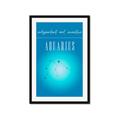 Picture of Aquarius Zodiac Print Art _GroupedProduct_Rectangle_Portrait_Framed_Matted_