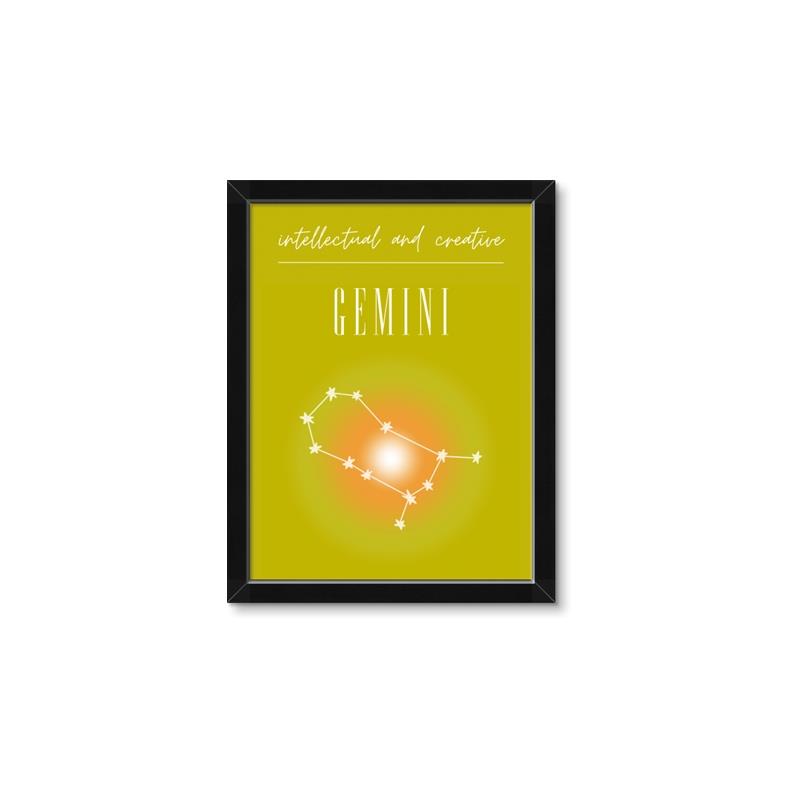 Picture of Gemini Zodiac Print Art _GroupedProduct_Rectangle_Portrait_Framed_Matted_