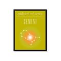 Picture of Gemini Zodiac Print Art _GroupedProduct_Rectangle_Portrait_Framed_Matted_