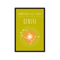 Picture of Gemini Zodiac Print Art _GroupedProduct_Rectangle_Portrait_Framed_Matted_