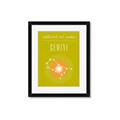 Picture of Gemini Zodiac Print Art _GroupedProduct_Rectangle_Portrait_Framed_Matted_