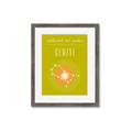 Picture of Gemini Zodiac Print Art _GroupedProduct_Rectangle_Portrait_Framed_Matted_