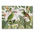 Picture of Green Nostalgic Tropical Birds _GroupedProduct_Rectangle_Landscape_Canvas_