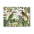 Picture of Green Nostalgic Tropical Birds _GroupedProduct_Rectangle_Landscape_Canvas_
