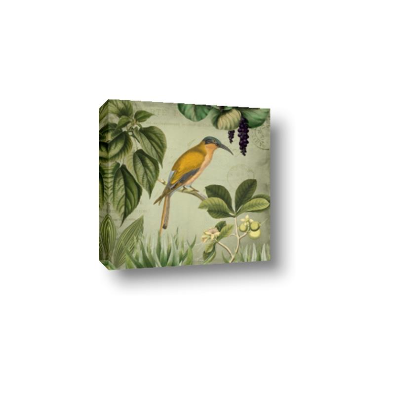 Picture of Yellow Nostalgic Tropical Birds _GroupedProduct_Square_Canvas_