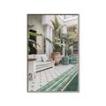 Picture of Green Hotel Pool _GroupedProduct_Rectangle_Portrait_Photography _GroupedProduct_Rectangle_Portrait_Canvas_Framed_