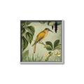 Picture of Yellow Nostalgic Tropical Birds _GroupedProduct_Square_Canvas_Framed_