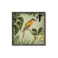 Picture of Yellow Nostalgic Tropical Birds _GroupedProduct_Square_Canvas_Framed_