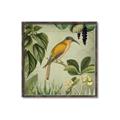 Picture of Yellow Nostalgic Tropical Birds _GroupedProduct_Square_Canvas_Framed_