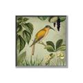Picture of Yellow Nostalgic Tropical Birds _GroupedProduct_Square_Canvas_Framed_