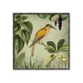 Picture of Yellow Nostalgic Tropical Birds _GroupedProduct_Square_Canvas_Framed_