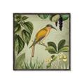 Picture of Yellow Nostalgic Tropical Birds _GroupedProduct_Square_Canvas_Framed_