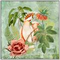 Picture of Tropical Paradise Cockatoos Bird _GroupedProduct_Square_Canvas_Framed_