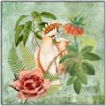 Picture of Tropical Paradise Cockatoos Bird _GroupedProduct_Square_Canvas_Framed_