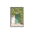 Picture of Green Door with Lush Leaves _GroupedProduct_Rectangle_Portrait_Photography _GroupedProduct_Rectangle_Portrait_Canvas_Framed_