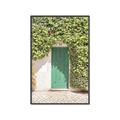 Picture of Green Door with Lush Leaves _GroupedProduct_Rectangle_Portrait_Photography _GroupedProduct_Rectangle_Portrait_Canvas_Framed_