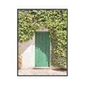 Picture of Green Door with Lush Leaves _GroupedProduct_Rectangle_Portrait_Photography _GroupedProduct_Rectangle_Portrait_Canvas_Framed_