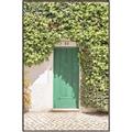 Picture of Green Door with Lush Leaves _GroupedProduct_Rectangle_Portrait_Photography _GroupedProduct_Rectangle_Portrait_Canvas_Framed_