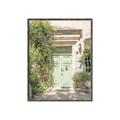 Picture of Pastel Green Door in Spring _GroupedProduct_Rectangle_Portrait_Photography _GroupedProduct_Rectangle_Portrait_Canvas_Framed_