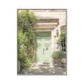 Picture of Pastel Green Door in Spring _GroupedProduct_Rectangle_Portrait_Photography _GroupedProduct_Rectangle_Portrait_Canvas_Framed_