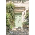 Picture of Pastel Green Door in Spring _GroupedProduct_Rectangle_Portrait_Photography _GroupedProduct_Rectangle_Portrait_Canvas_Framed_