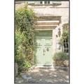 Picture of Pastel Green Door in Spring _GroupedProduct_Rectangle_Portrait_Photography _GroupedProduct_Rectangle_Portrait_Canvas_Framed_