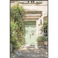 Picture of Pastel Green Door in Spring _GroupedProduct_Rectangle_Portrait_Photography _GroupedProduct_Rectangle_Portrait_Canvas_Framed_
