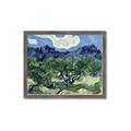 Picture of Vincent Van Gogh's Olive Trees With the Alpilles (1889) _GroupedProduct_Rectangle_Landscape_Framed_Matted_