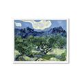 Picture of Vincent Van Gogh's Olive Trees With the Alpilles (1889) _GroupedProduct_Rectangle_Landscape_Framed_Matted_