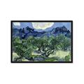 Picture of Vincent Van Gogh's Olive Trees With the Alpilles (1889) _GroupedProduct_Rectangle_Landscape_Framed_Matted_