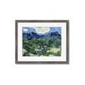Picture of Vincent Van Gogh's Olive Trees With the Alpilles (1889) _GroupedProduct_Rectangle_Landscape_Framed_Matted_