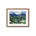 Picture of Vincent Van Gogh's Olive Trees With the Alpilles (1889) _GroupedProduct_Rectangle_Landscape_Framed_Matted_