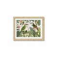 Picture of Green Nostalgic Tropical Birds _GroupedProduct_Rectangle_Landscape_Framed_Matted_
