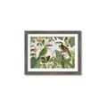 Picture of Green Nostalgic Tropical Birds _GroupedProduct_Rectangle_Landscape_Framed_Matted_