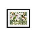 Picture of Green Nostalgic Tropical Birds _GroupedProduct_Rectangle_Landscape_Framed_Matted_