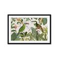 Picture of Green Nostalgic Tropical Birds _GroupedProduct_Rectangle_Landscape_Framed_Matted_