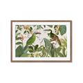 Picture of Green Nostalgic Tropical Birds _GroupedProduct_Rectangle_Landscape_Framed_Matted_