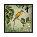Picture of Yellow Nostalgic Tropical Birds _GroupedProduct_Square_Framed_Matted_