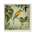 Picture of Yellow Nostalgic Tropical Birds _GroupedProduct_Square_Framed_Matted_