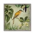 Picture of Yellow Nostalgic Tropical Birds _GroupedProduct_Square_Framed_Matted_